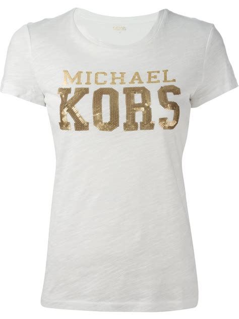 whit and gold michael kors shirt|Michael Kors tank tops.